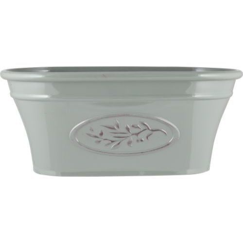 Olive Decorative Trough Planter 38cm Grey - Pretty Pots
