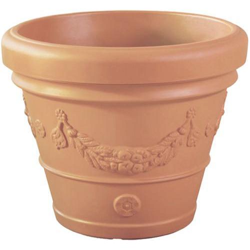 Idra Plastic Planter Grape 131lt White-Washed Terracotta