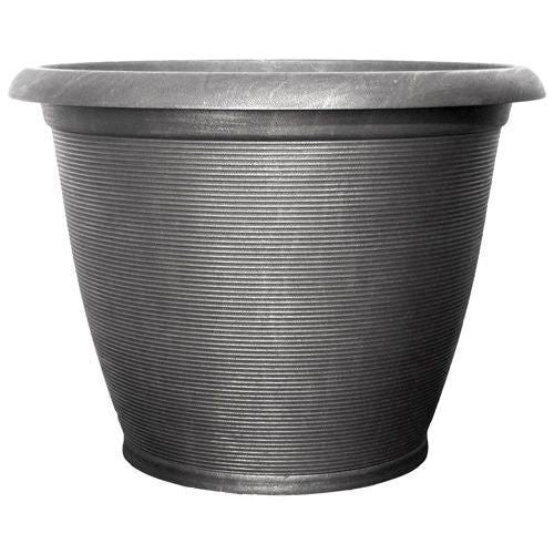 Helix Decorative Planter With Saucer 19" Silver - Pretty Pots