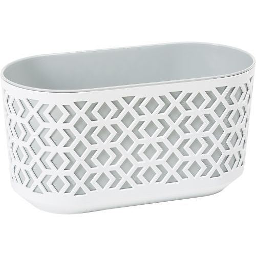 Aztec Decorative Trough 40cm Grey & White - Pretty Pots