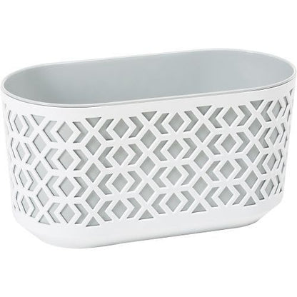 Aztec Decorative Trough 40cm Grey & White - Pretty Pots