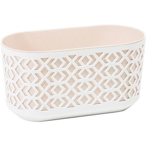 Aztec Decorative Trough 40cm - Nude & White - Pretty Pots