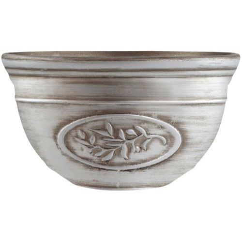 Olive Decorative Planter Bowl 30cm Silver - Pretty Pots