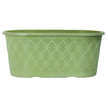 Prisma Decorative Planter Oval 12" Moss Green - Pretty Pots