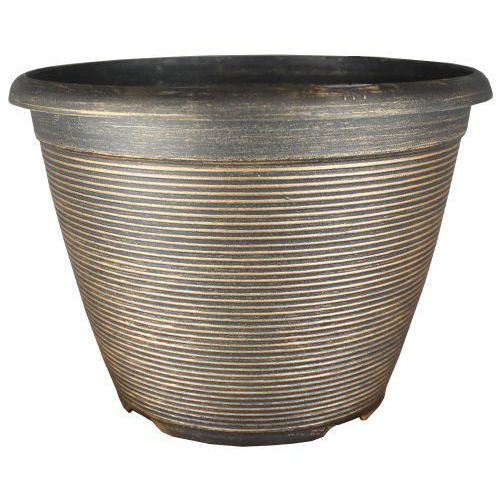 Helix Decorative Planter 10" Black Bronze - Pretty Pots