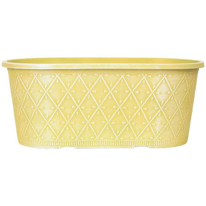 Prisma Decorative Planter Oval 12" Sunglow Yellow - Pretty Pots