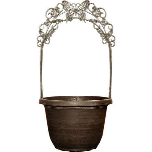 Butterfly Trellis planter 29cm Coffee Creme - Pretty Pots