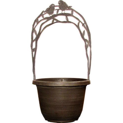 Bird Trellis planter 29cm-coffee creme - Pretty Pots