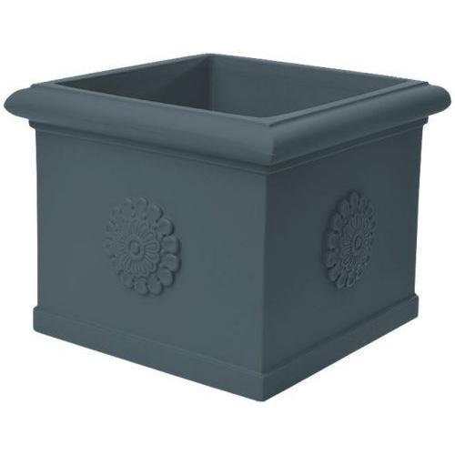 Idra Planter Festooned Square 40cm Anthracite