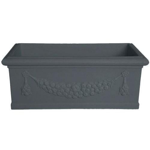 Idra Festooned Trough Planter 80cm Anthracite 