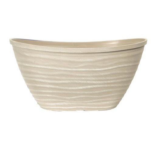 Dune Planter Oval with Rim 51cm Powdered Warm Grey - Pretty Pots