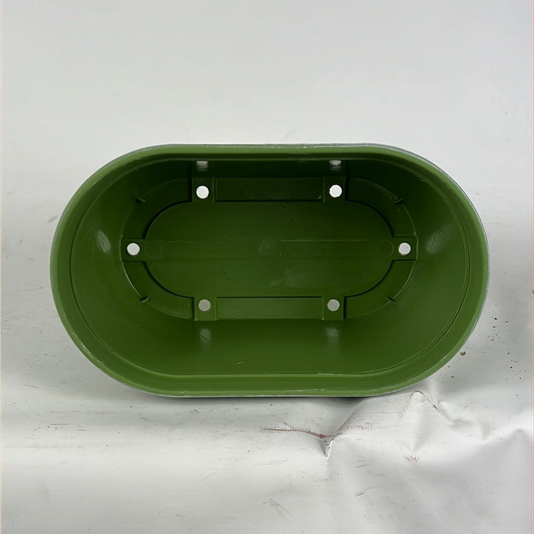 Prisma Decorative Planter Oval 12" Moss Green