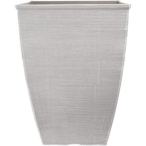 Helix Decorative Tall Square Planter 14" Powdered Grey - Pretty Pots