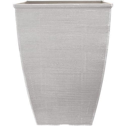 Helix Decorative Tall Square Planter 14" Powdered Grey - Pretty Pots