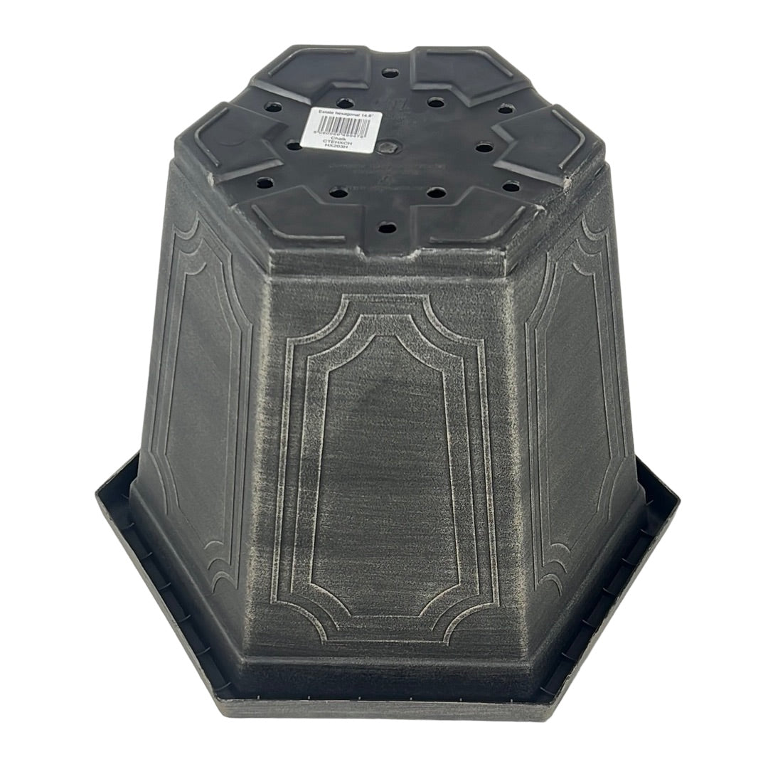 Estate Planter Hex 24cm Chalk