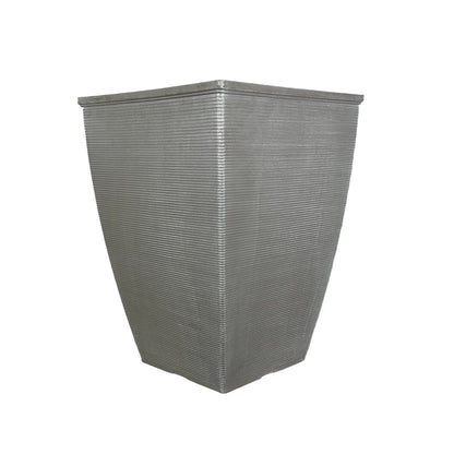 Helix Decorative Tall Square Planter 14" Powdered Grey