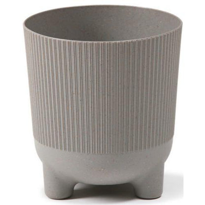 Aria ECO Wood Jumper Planter with Feet 14cm Grey - Pretty Pots