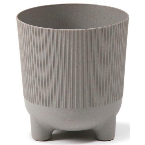 Aria ECO Wood Jumper Planter with Feet 18cm Grey - Pretty Pots