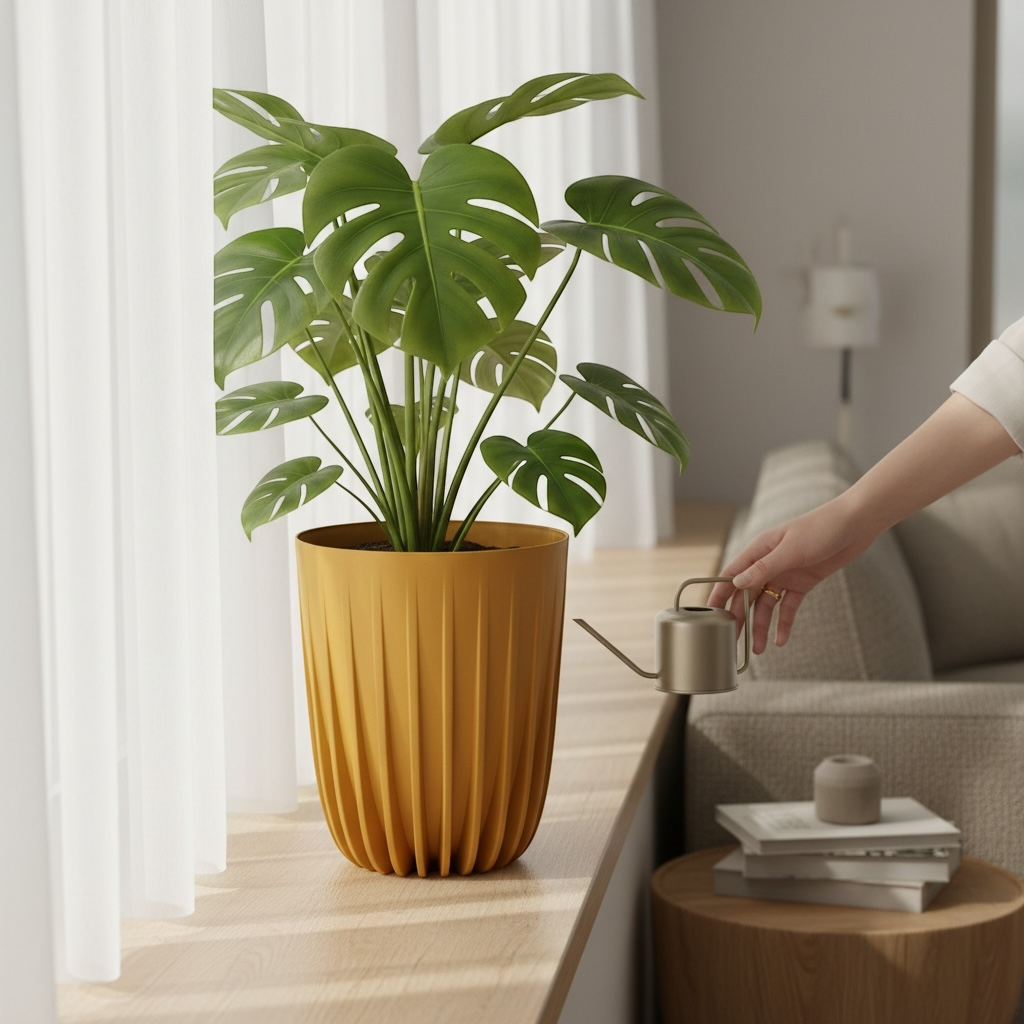 Mira Standard Planter 19cm Mustard Yellow