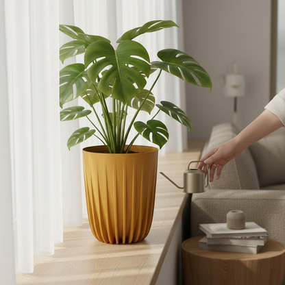 Mira Standard Planter 19cm Mustard Yellow