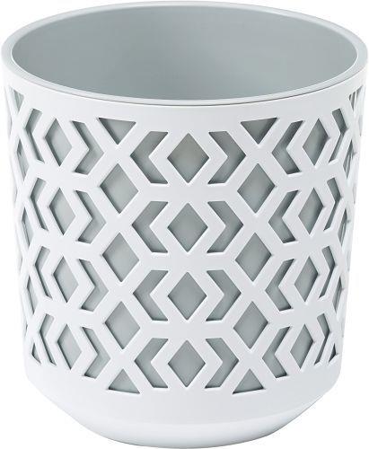 Aztec Decorative Pant Pot 14cm Grey & White - Pretty Pots