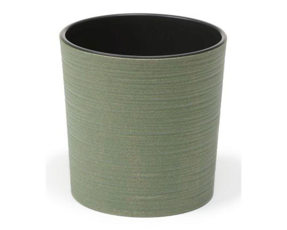 Malwa ECO Chisel Decorative Planter Round 19cm Forest Green - Pretty Pots