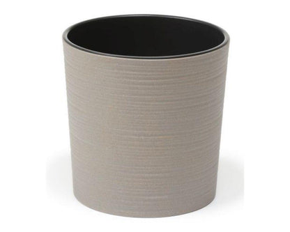 Malwa ECO Chisel Decorative Planter Round 19cm Grey - Pretty Pots