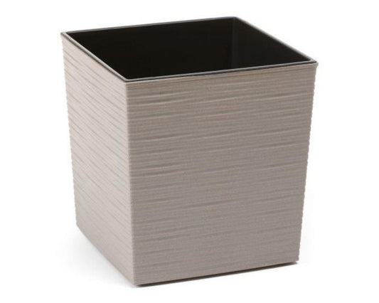 Yukka ECO Chisel Square Decorative Planter 19cm - Grey - Pretty Pots