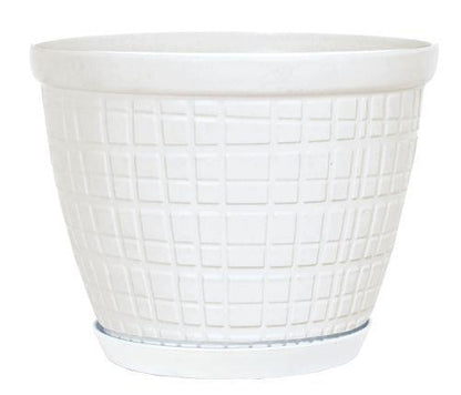 Adelyn Planter Flow Material 10" Cotton White Plant Pot - Pretty Pots