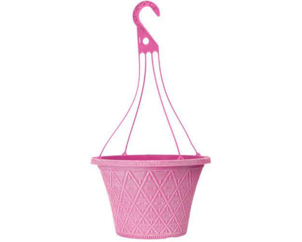 Prisma Decorative Hanging Basket 12" Raspbery Pink - Pretty Pots