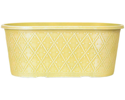 Prisma Decorative Planter Oval 16" Sunglow Yellow - Pretty Pots