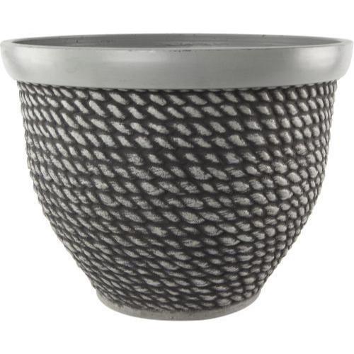 Rope Planter 40cm Black & Grey - Pretty Pots