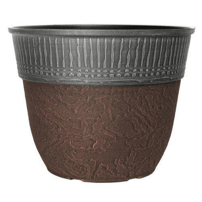 Baker Planter 15" Chestnut Chalk Fusion - Pretty Pots