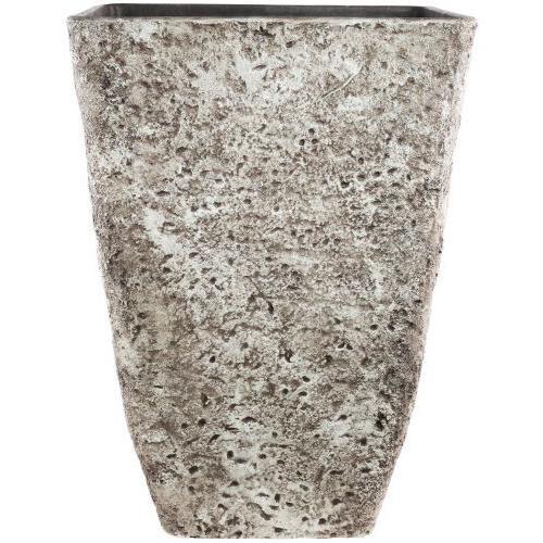 Concrete Look Planter Tall Square 42.5cm Grey - Pretty Pots