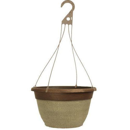 Crackle Hanging Basket 12" Ceramic White - Pretty Pots