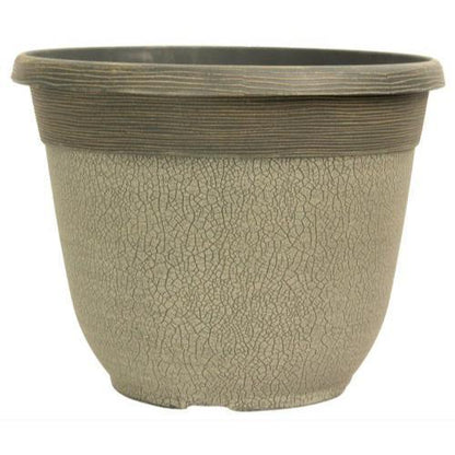 Crackle Planter 30cm Concrete Grey - Pretty Pots