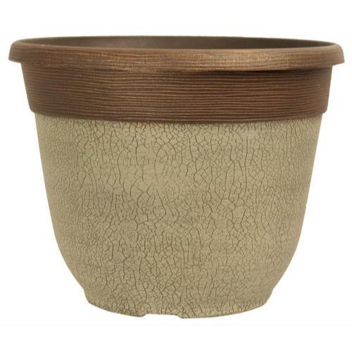 Crackle Planter 35cm White - Pretty Pots