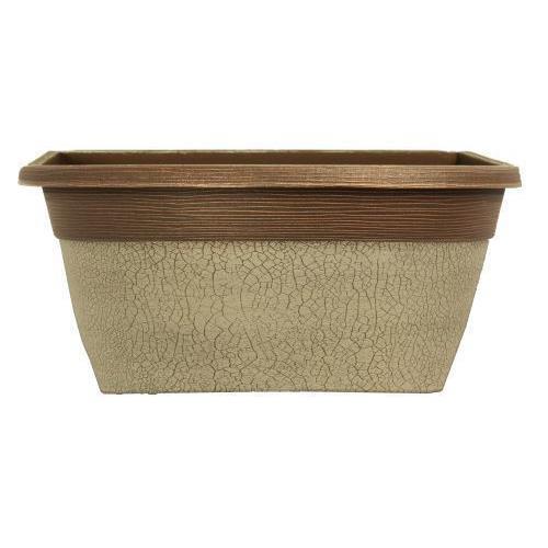 Crackle Window Box 30cm White - Pretty Pots