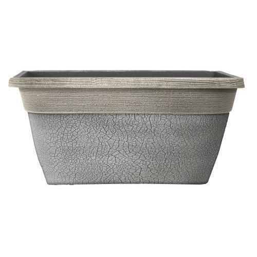 Crackle Window Box 30cm Concrete Grey - Pretty Pots