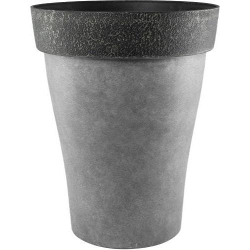 Diablo Planter Tall Round 43.5cm Grey - Pretty Pots