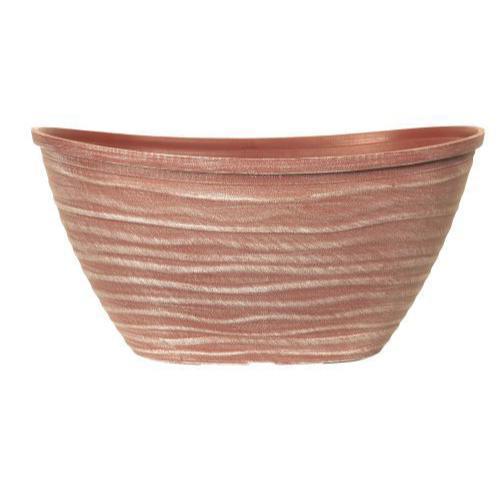 Dune Planter Oval with Rim 51cm Powdered Brick - Pretty Pots