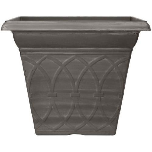 Durham Planter Square 14.5" Coffee Wash - Pretty Pots