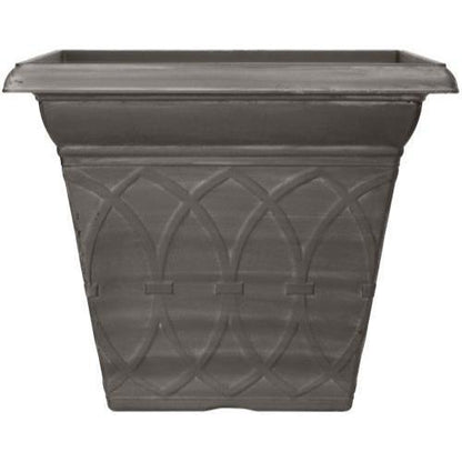 Durham Planter Square 14.5" Coffee Wash - Pretty Pots