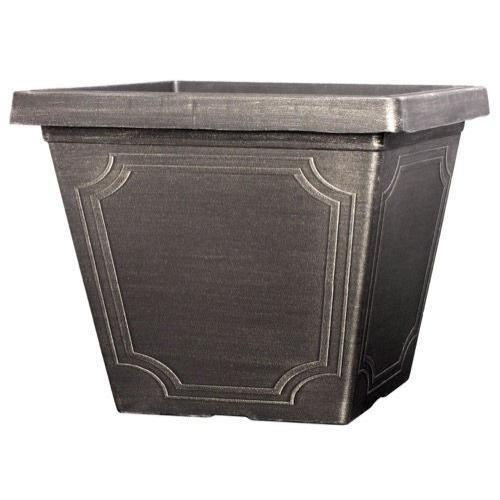 Estate Planter Square 35cm Brushed Champagne - Pretty Pots