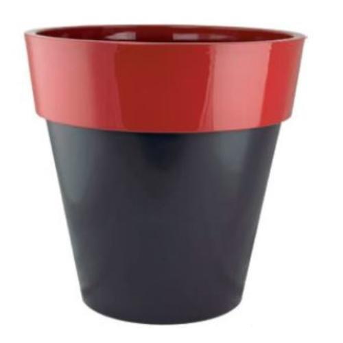 Euro Planter Round 30cm Glossy Red - Pretty Pots