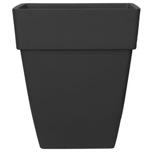 Euro Planter Square 28cm Glossy Black - Pretty Pots