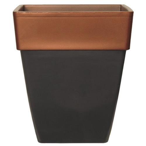 Euro Planter Square 28cm Glossy Copper - Pretty Pots