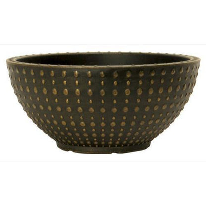 Hobnail Bowl 30cm Black Bronze - Pretty Pots