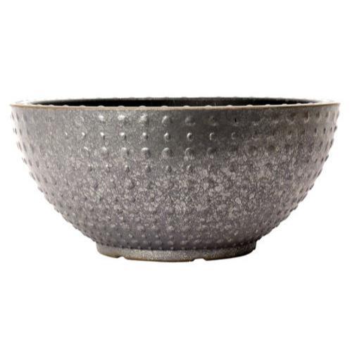 Hobnail Bowl 30cm Faux Concrete - Pretty Pots