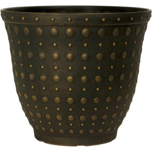 Hobnail Planter 33cm Black Bronze - Pretty Pots